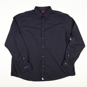 Untuckit Mens XXX 3X Large Reg Button Down Long Sleeve Shirt Girande 40349 Black